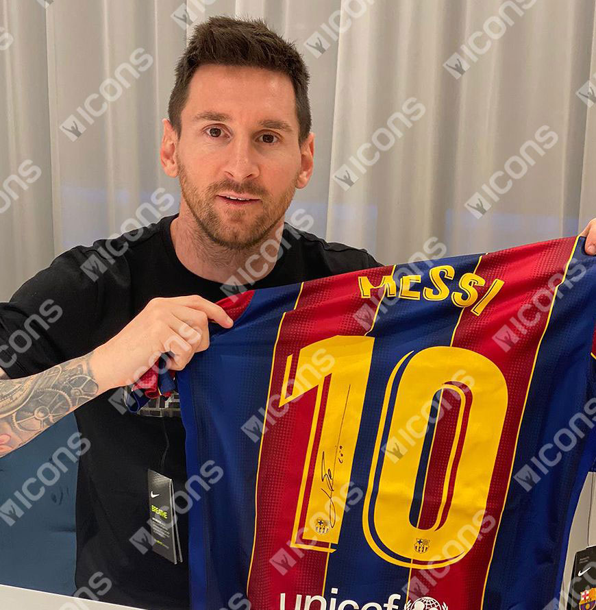 LIONEL MESSI – AUTHENTIC SIGNED 2020-21 BARCELONA JERSEY