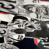 "Tom Brady" Collage auf Replica New England Patriots Trikot