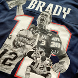 "Tom Brady" Collage auf Replica New England Patriots Trikot