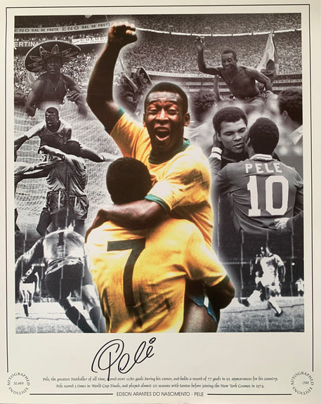 Pelé<br>Brasilien<br>Original signiertes Foto<br>40 x 50 cm