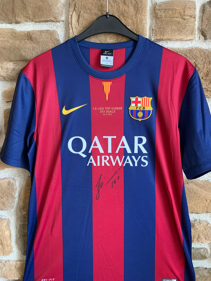 Lionel Messi<br>FC Barcelona<br>Original signiertes Trikot 2014/15<br>Limitierte Auflage „La Liga Top Scorer“