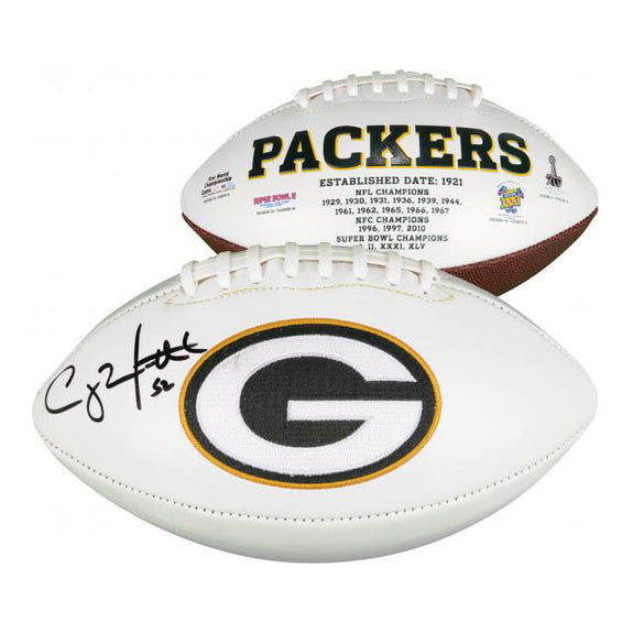 Clay Matthews <br>Signierter white panel Football <br>Green Bay Packers