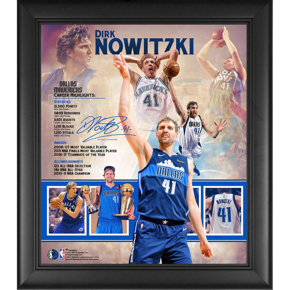 Dirk Nowitzki <br>Collage „Retirement“ <br>Dallas Mavericks <br>38 x 42 cm