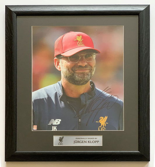 Jürgen Klopp<br>FC Liverpool<br>Original signiertes und gerahmtes Poster<br>46 x 56 cm