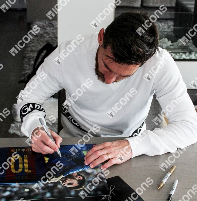 Lionel Messi Fc Barcelona Personally Signed Photo Iconic Classico Sportmemories24 6128