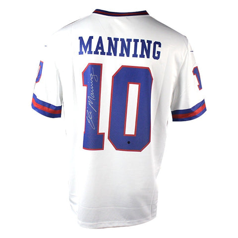 Eli Manning<br>New York Giants<br>Original signiertes weißes Rush Replica Jersey
